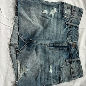 hollister mini denim skirt